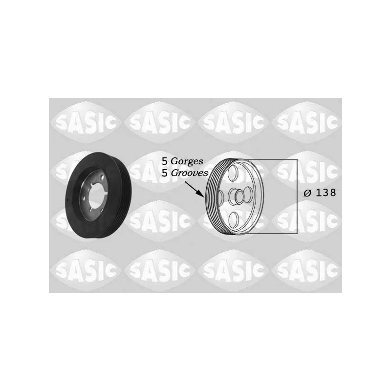 Poulie, vilebrequin SASIC 2150009