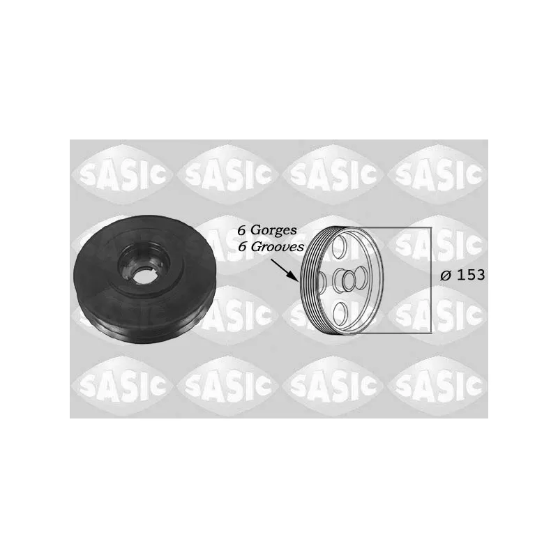 Poulie, vilebrequin SASIC 2150011
