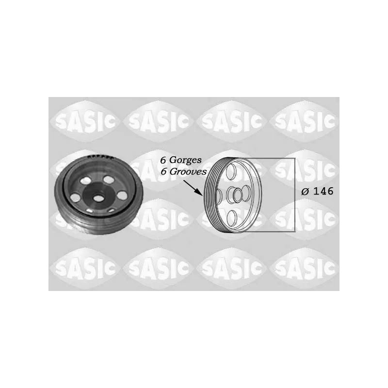 Poulie, vilebrequin SASIC 2150016