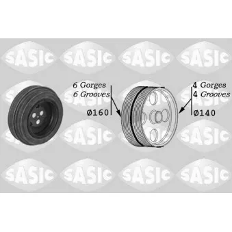 Poulie, vilebrequin SASIC 2150028