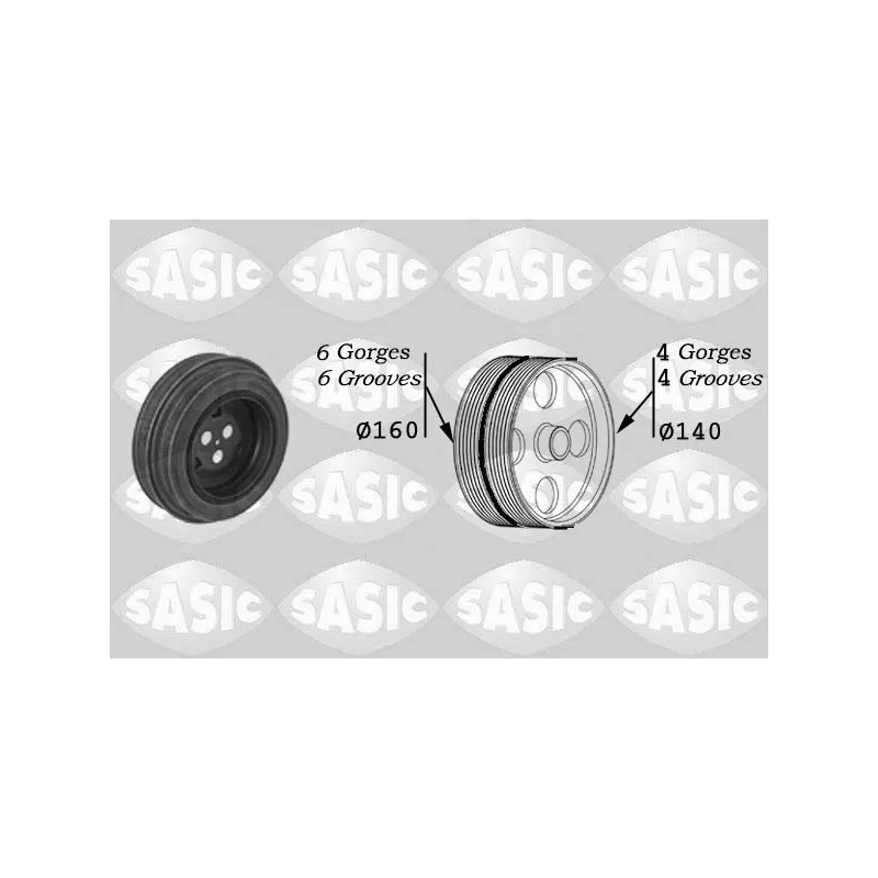 Poulie, vilebrequin SASIC 2150028