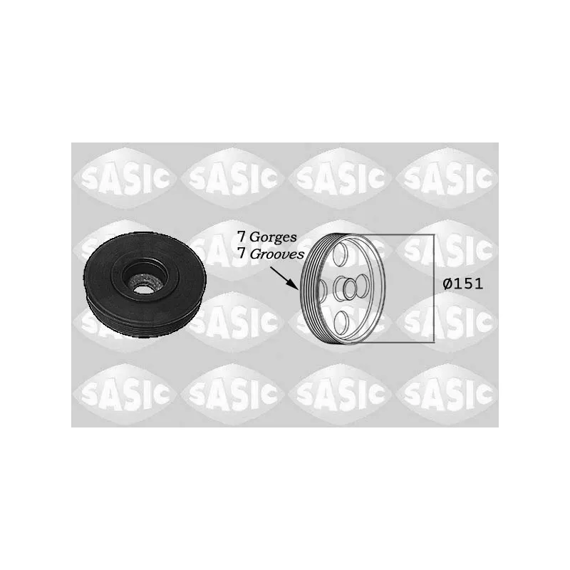 Poulie, vilebrequin SASIC 2154017
