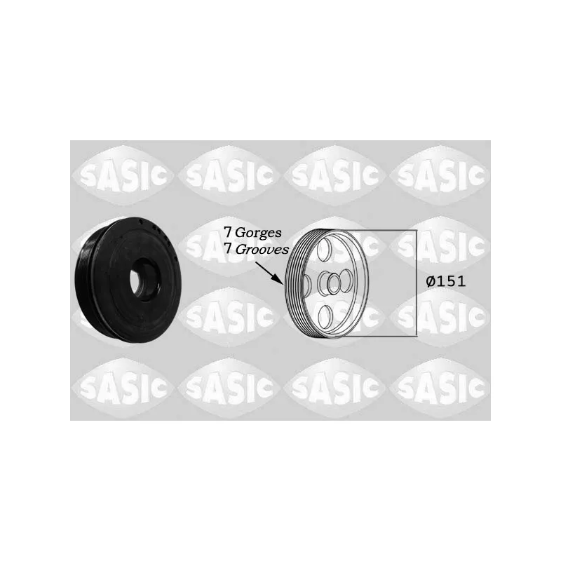 Poulie, vilebrequin SASIC 2154018