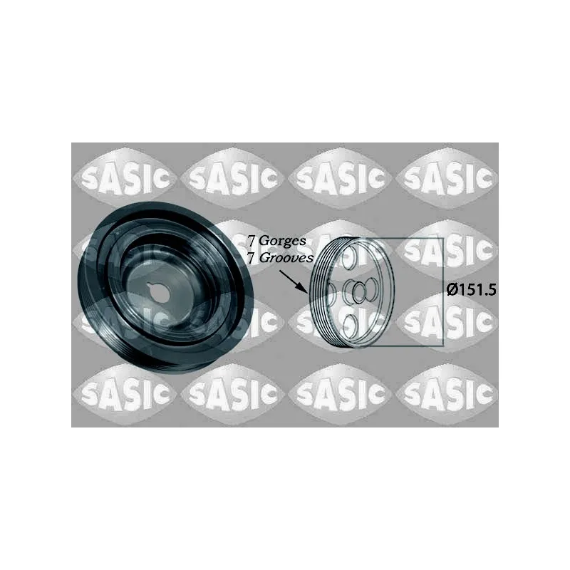 Poulie, vilebrequin SASIC 2154022