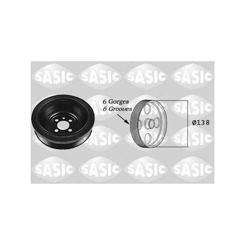 Poulie, vilebrequin SASIC 2156021