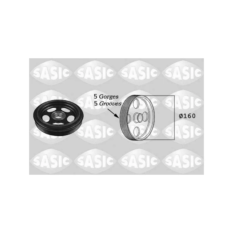 Poulie, vilebrequin SASIC 2156023