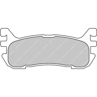 Jeu de 4 plaquettes de frein arrière FERODO RACING FCP1012H