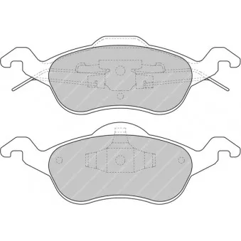 Jeu de 4 plaquettes de frein avant FERODO RACING FCP1318H