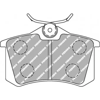 Jeu de 4 plaquettes de frein arrière FERODO RACING FCP1491H