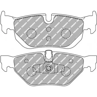 Jeu de 4 plaquettes de frein arrière FERODO RACING FCP1807H