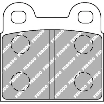 Jeu de 4 plaquettes de frein arrière FERODO RACING FCP3W