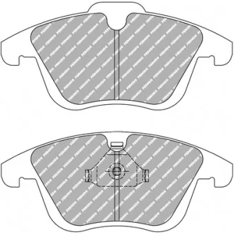 Jeu de 4 plaquettes de frein avant FERODO RACING FCP4045H