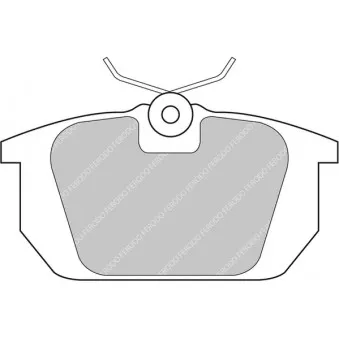 Jeu de 4 plaquettes de frein arrière FERODO RACING FCP409R