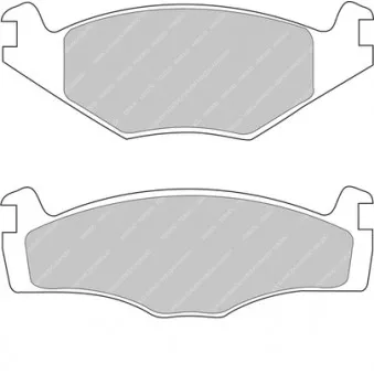 Jeu de 4 plaquettes de frein avant FERODO RACING FCP419H