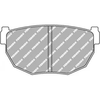 Jeu de 4 plaquettes de frein arrière FERODO RACING FCP484H