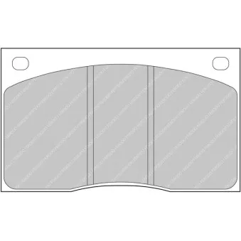 Jeu de 4 plaquettes de frein avant FERODO RACING FCP817H