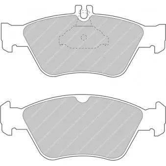 Jeu de 4 plaquettes de frein avant FERODO RACING FDS1049