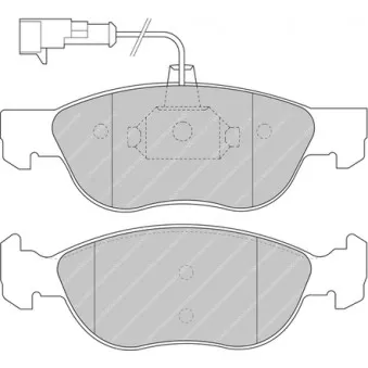Jeu de 4 plaquettes de frein avant FERODO RACING FDS1056