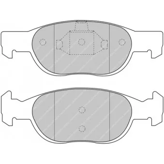 Jeu de 4 plaquettes de frein avant FERODO RACING FDS1160