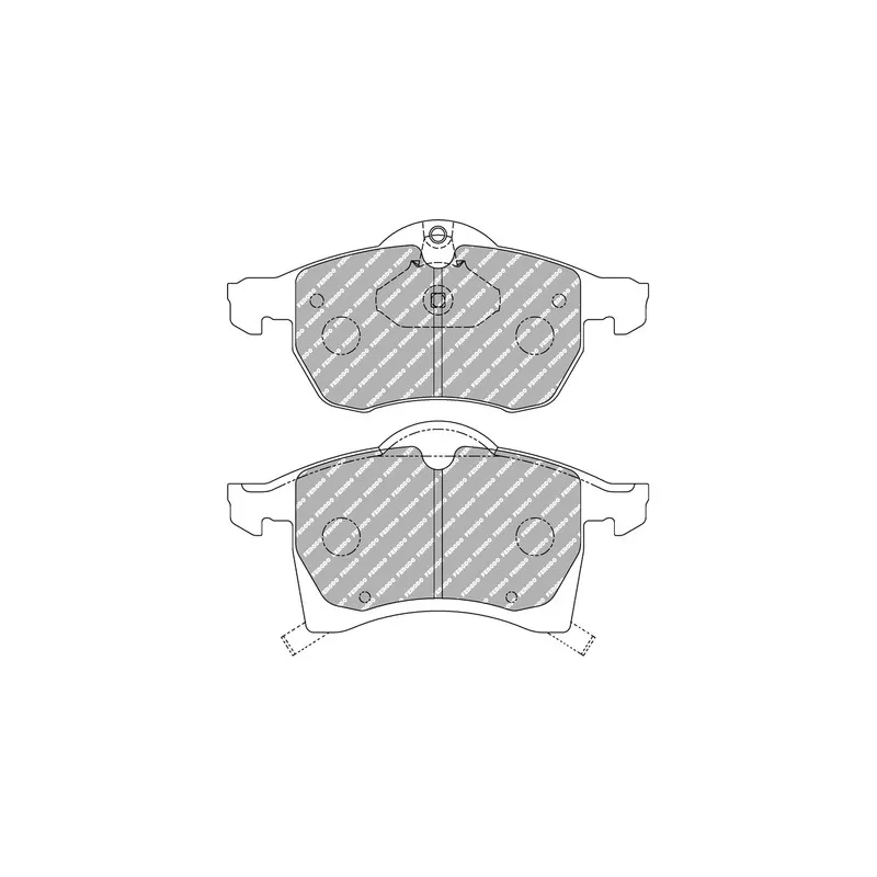 Jeu de 4 plaquettes de frein avant FERODO RACING FDS1295