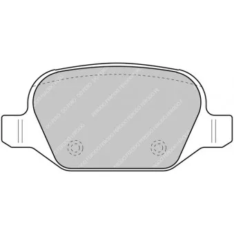 Jeu de 4 plaquettes de frein arrière FERODO RACING FDS1349