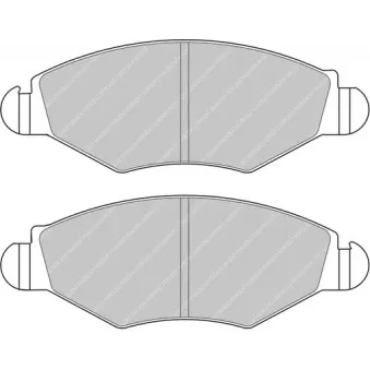 Jeu de 4 plaquettes de frein avant FERODO RACING FDS1378