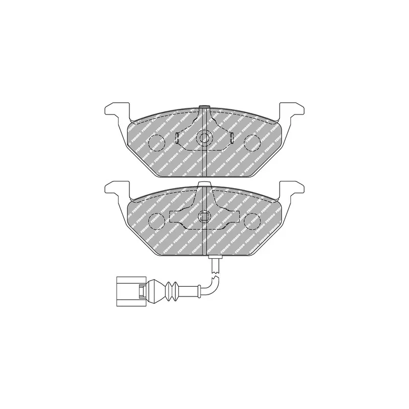 Jeu de 4 plaquettes de frein avant FERODO RACING FDS1398