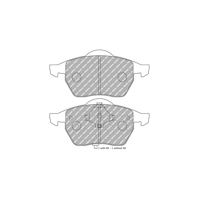 Jeu de 4 plaquettes de frein avant FERODO RACING FDS1463