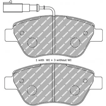 Jeu de 4 plaquettes de frein avant FERODO RACING FDS1466