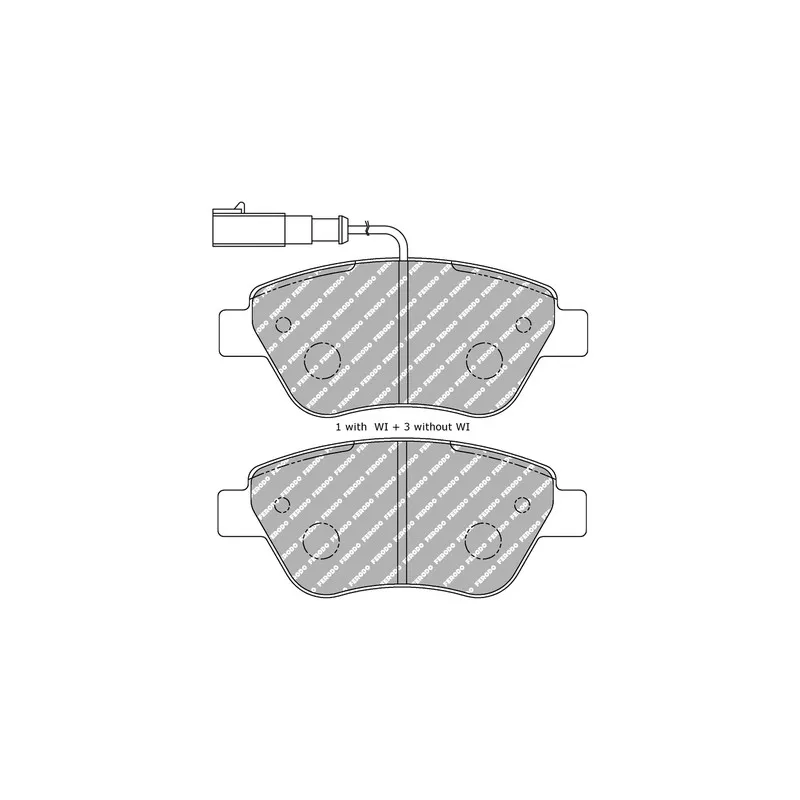Jeu de 4 plaquettes de frein avant FERODO RACING FDS1466