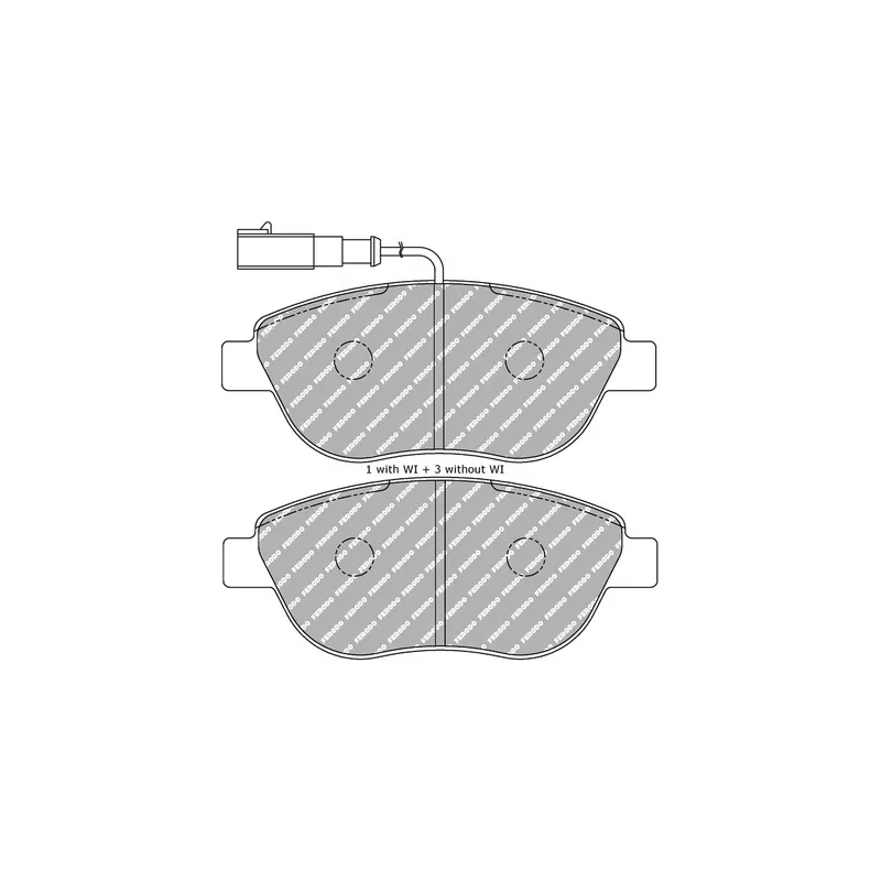 Jeu de 4 plaquettes de frein avant FERODO RACING FDS1467