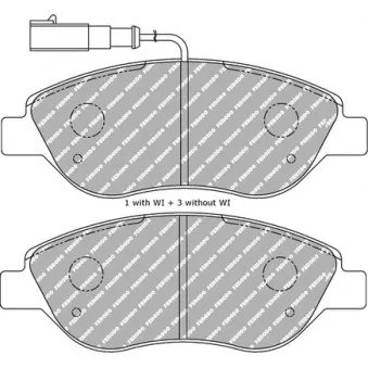 Jeu de 4 plaquettes de frein avant FERODO RACING FDS1468