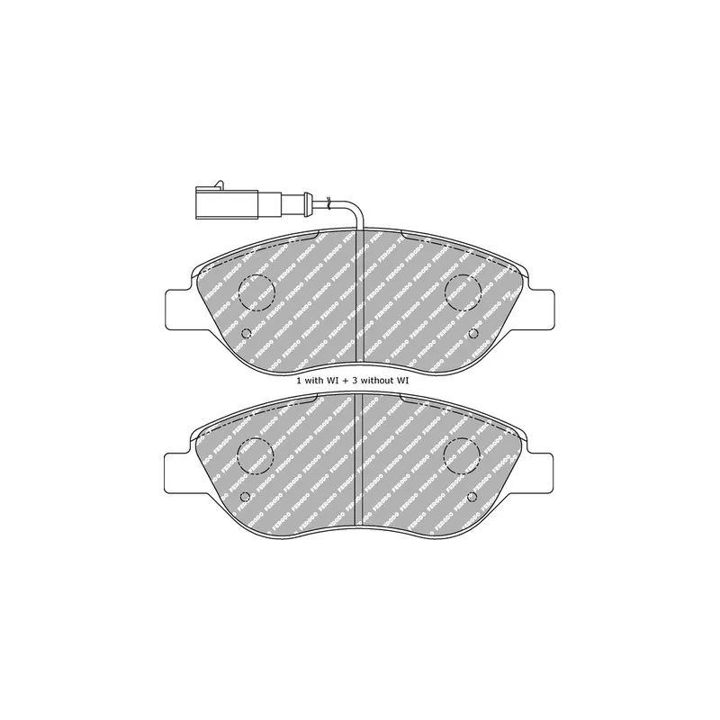 Jeu de 4 plaquettes de frein avant FERODO RACING FDS1468