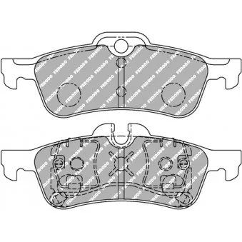 Jeu de 4 plaquettes de frein arrière FERODO RACING FDS1676
