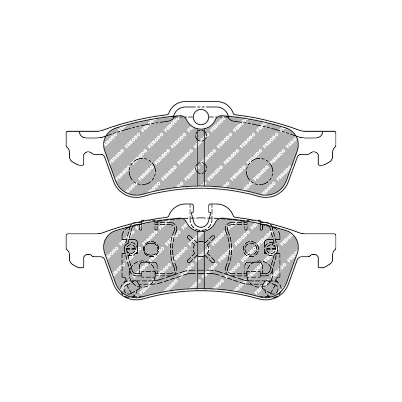 Jeu de 4 plaquettes de frein arrière FERODO RACING FDS1676