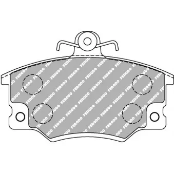 Jeu de 4 plaquettes de frein avant FERODO RACING FDS370