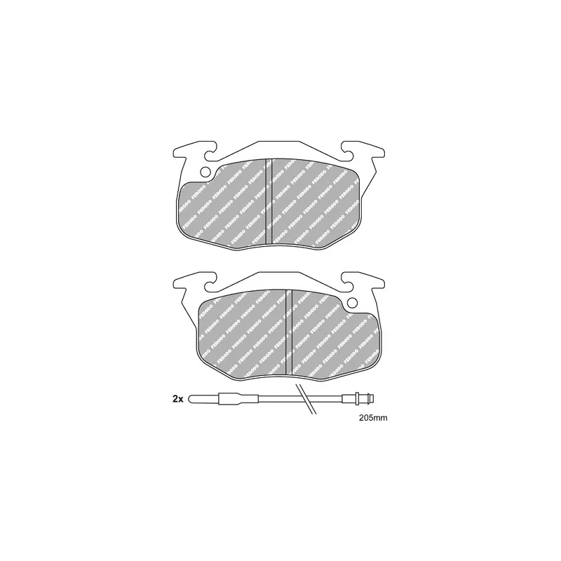 Jeu de 4 plaquettes de frein avant FERODO RACING FDS393