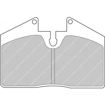 Jeu de 4 plaquettes de frein avant FERODO RACING FDS451