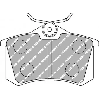 Jeu de 4 plaquettes de frein arrière FERODO RACING FDS541