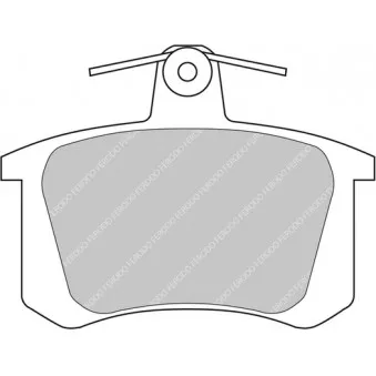 Jeu de 4 plaquettes de frein arrière FERODO RACING FDS596