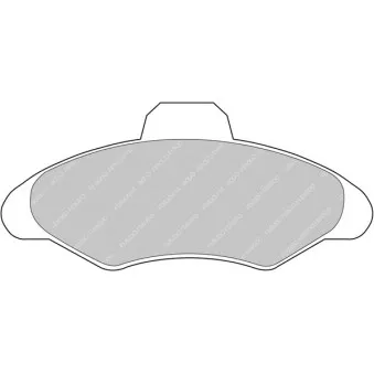 Jeu de 4 plaquettes de frein avant FERODO RACING FDS617