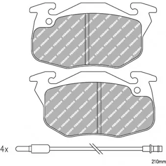 Jeu de 4 plaquettes de frein avant FERODO RACING FDS729