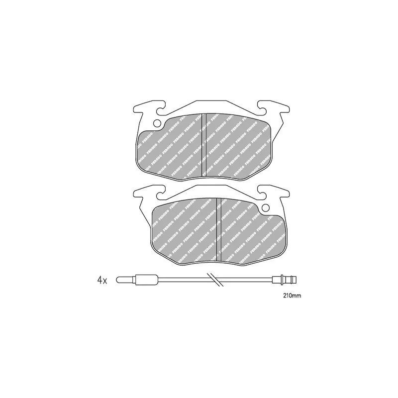 Jeu de 4 plaquettes de frein avant FERODO RACING FDS729