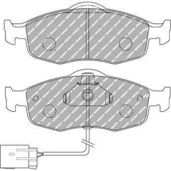 Jeu de 4 plaquettes de frein avant FERODO RACING FDS766