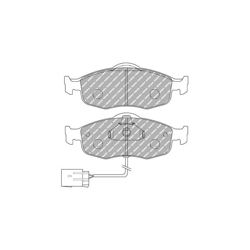 Jeu de 4 plaquettes de frein avant FERODO RACING FDS766