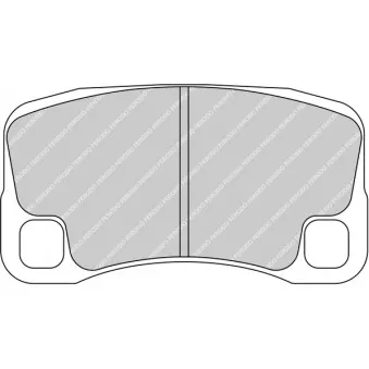 Jeu de 4 plaquettes de frein arrière FERODO RACING FRP3143W