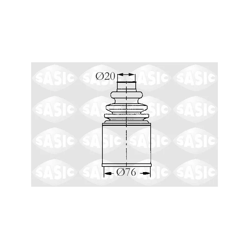 Soufflets de cardan avant SASIC 2873483