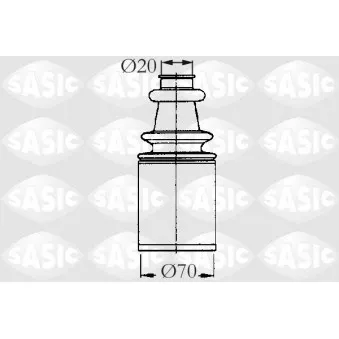 Soufflets de cardan avant SASIC 2873693