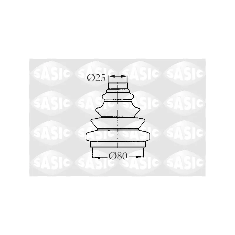Soufflets de cardan avant SASIC 2933013