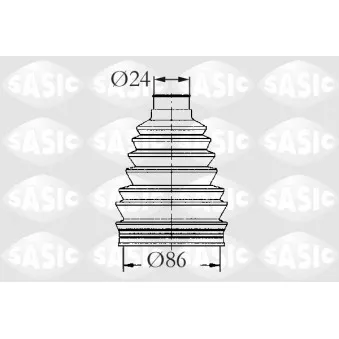 Soufflets de cardan avant SASIC 2933053